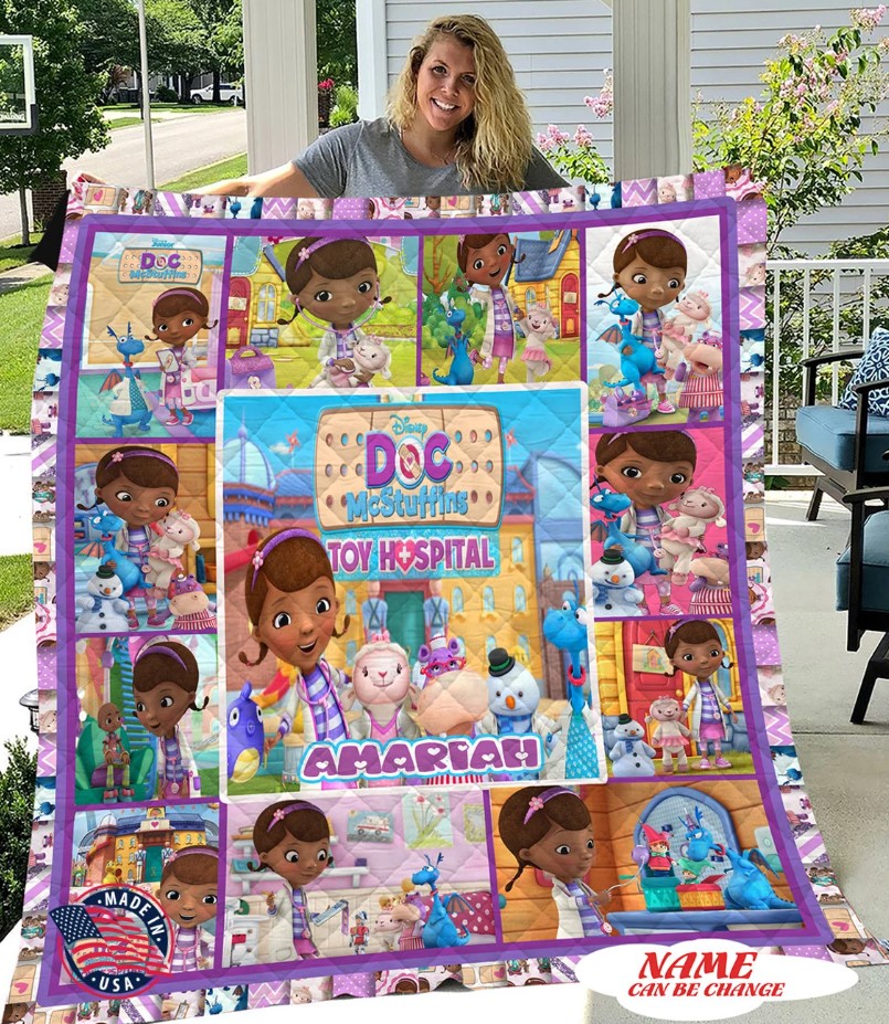 Personalized Doc Mcstuffins Quilt Blanket Doc Mcstuffins Fleece Blanket Doc Mcstuffins Birthday Custom Kids Blanket